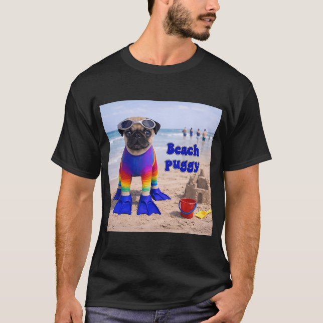 Beach Puggy! T-Shirt (Front)