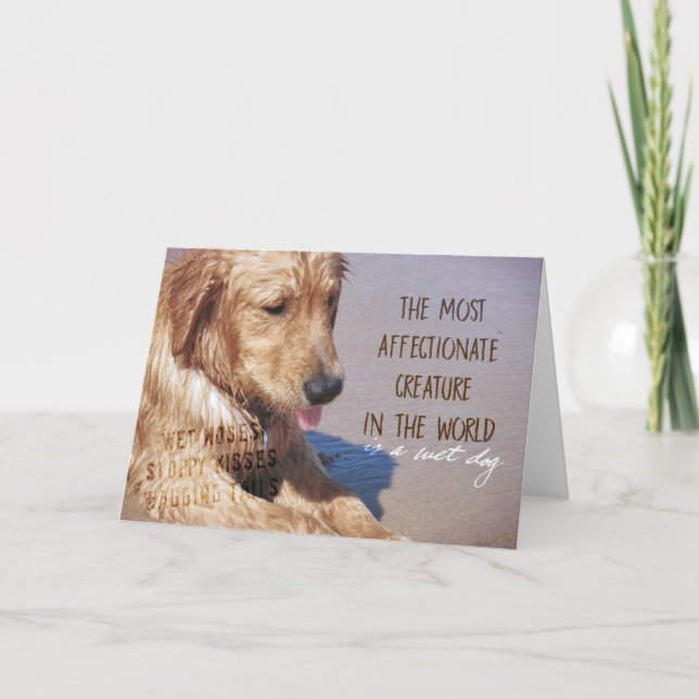 BEACH PUP Greeting Card (Front)