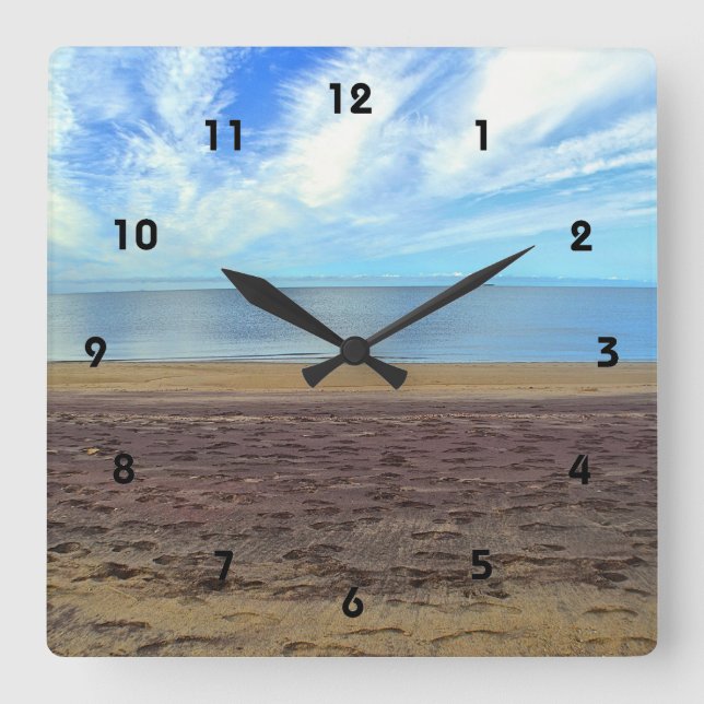 Beach & Purple Sand Wall Clock (Front)