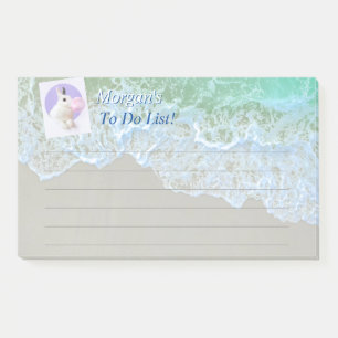 Beach, Rabbit, or Your Photo, Name, To Do List Post-it Notes