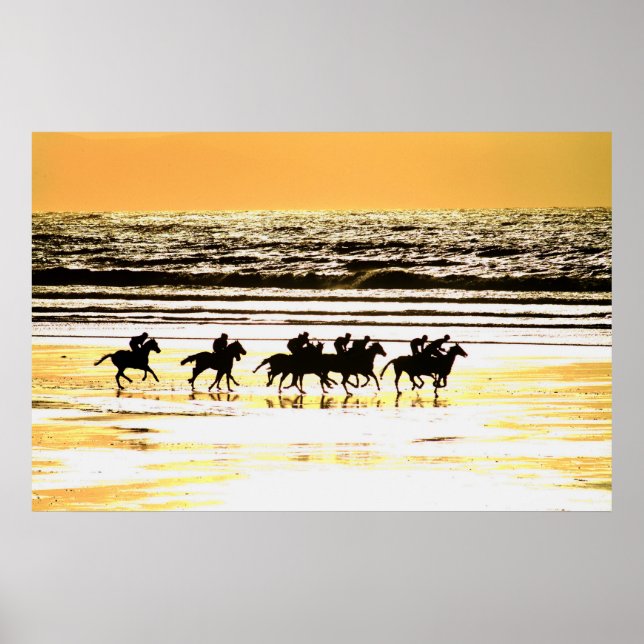 Beach Racing Kerry Ireland Poster (Front)