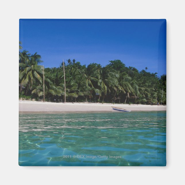 Beach, raft in a distance magnet (Front)