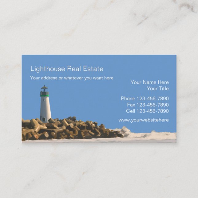 Beach Real Estate Business Cards (Front)