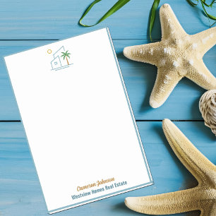 Beach Real Estate Company Custom Coastal Realtor Post-it Notes
