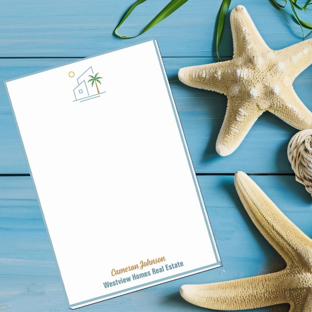 Beach Real Estate Company Custom Coastal Realtor Post-it Notes (Creator Uploaded)