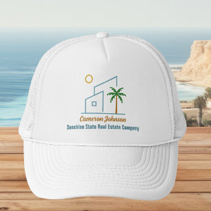 Beach Real Estate Company Custom Coastal Realtor Trucker Hat