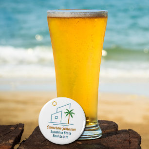 Beach Real Estate Company Cute Customizable Bottle Opener