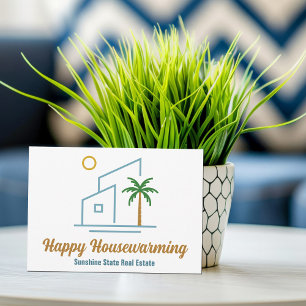 Beach Real Estate Company Cute Customizable Card