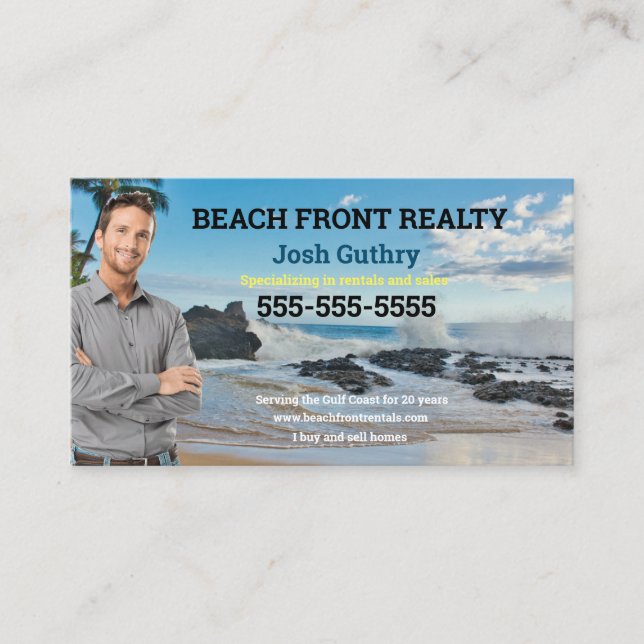 Beach Realtor Business Card (Front)
