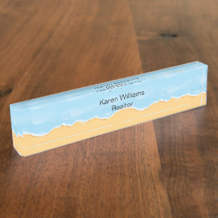 Beach Realtor Theme Nameplate