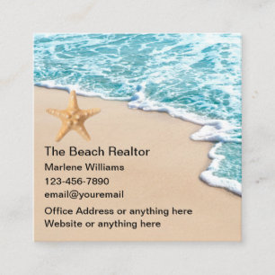 Beach Realtor Tropical Theme Business Cards