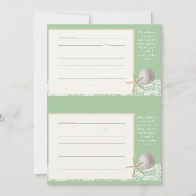 Beach Recipe Cards two 3 x 5 (Front)