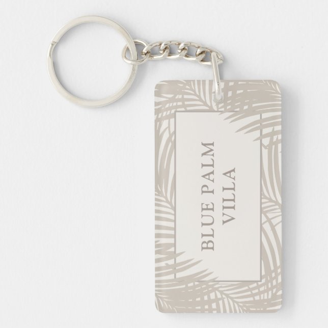 Beach Rental House Vacation Home Name Key Ring (Front)