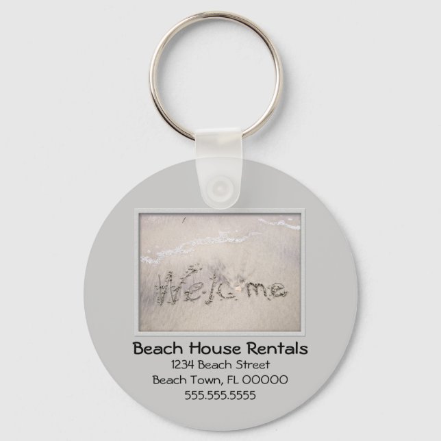 Beach Rentals Welcomes Key Ring (Front)