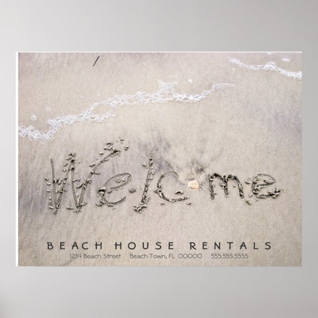 Beach Rentals Welcomes Poster (Front)