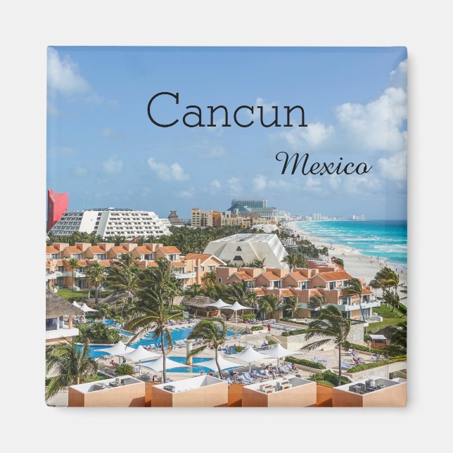 Beach Resort Tropical Cancun Mexico Magnet (Front)