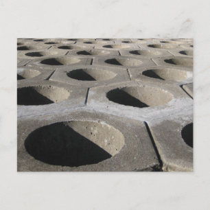 Beach Retainer Wall Pattern Photography Postcard