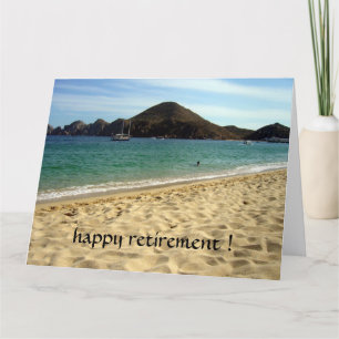 beach retirement big card