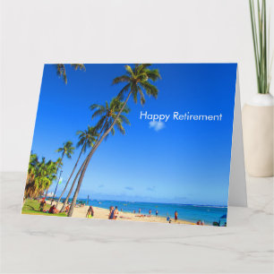beach retirement card big