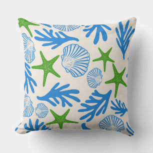 Beach Retreat House Reversible Throw Pillow
