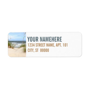 Beach Return Address Label