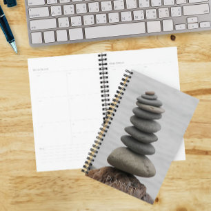 Beach Rock Cairn Photo Calendar Planner
