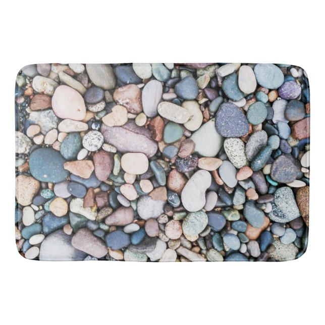 Beach Rocks and Pebbles Bath Mat (Front)