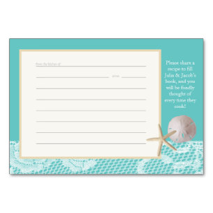Beach Romance Aqua Recipe Card