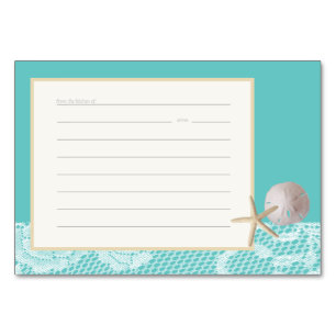 Beach Romance Recipe Card aqua