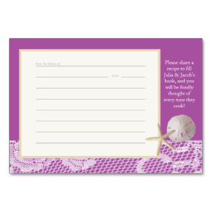 Beach Romance Recipe Card Purple