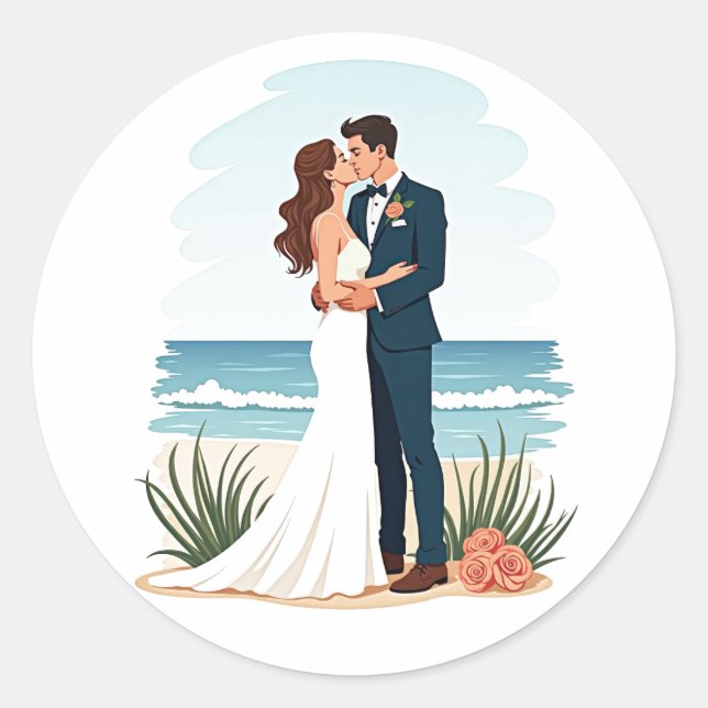 Beach Romance Sticker (Front)