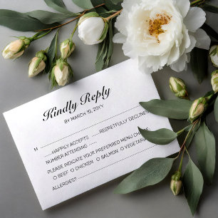 Beach Romance Wedding RSVP Card