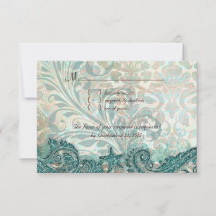 Beach RSVP Wedding Reply Card Dolphins