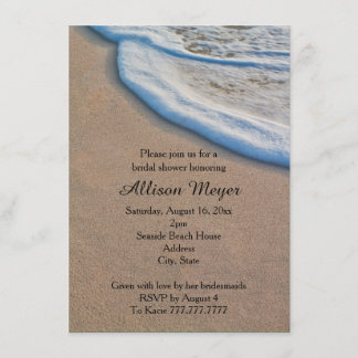 Beach Sand and Sea Foam Bridal Shower Invitation