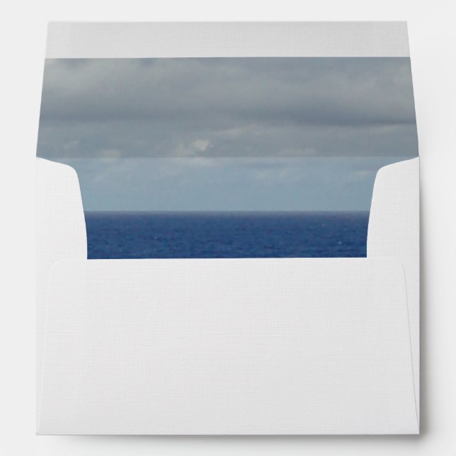 Beach Sand Blue Sky Wedding Envelopes (Back (Bottom))