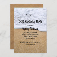 Beach Sand Custom Age Birthday Party