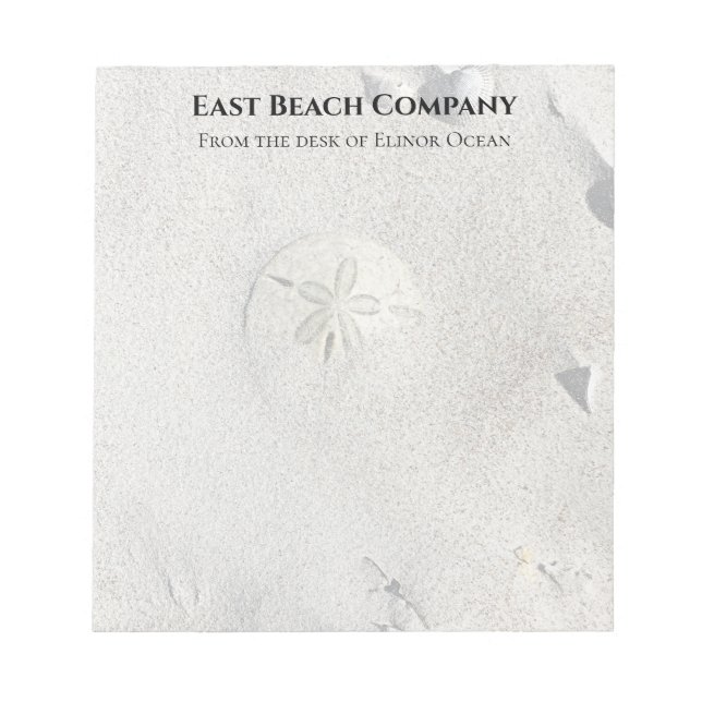 Beach Sand Dollar Background Blank Notepad (Front)