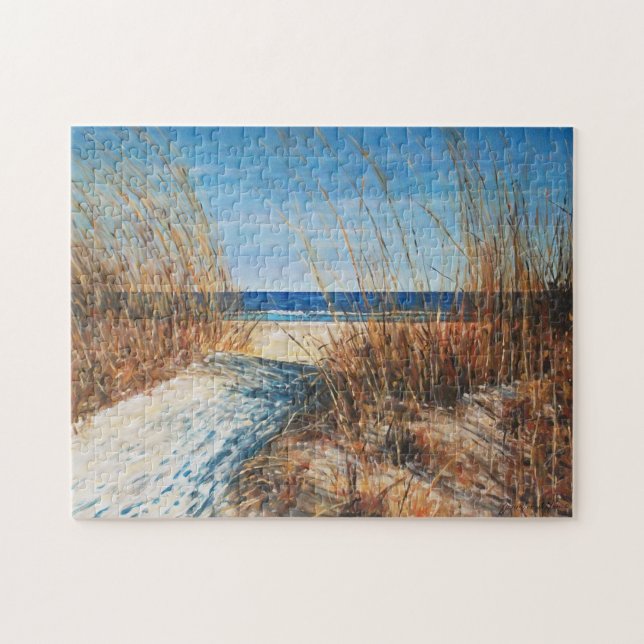 Beach Sand Dunes Coastal Art Jigsaw Puzzle (Horizontal)
