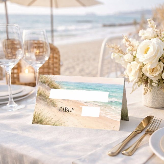 Beach sand dunes coastal place card (Creator Uploaded)