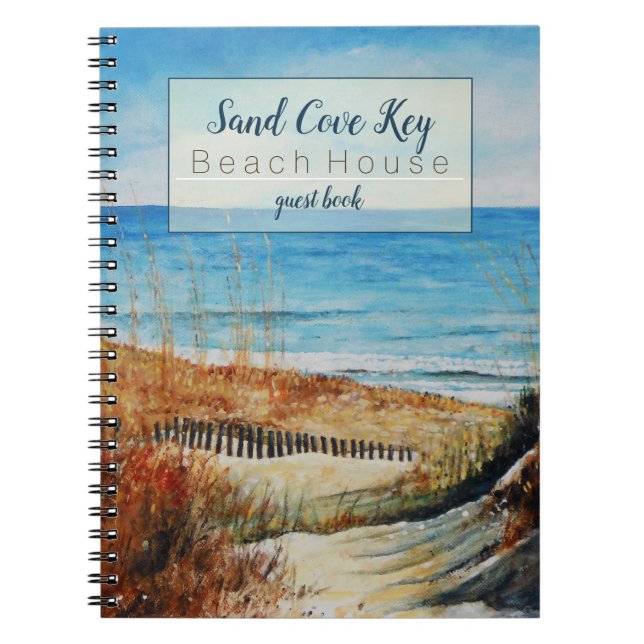 Beach Sand Dunes Vacation Rental Guest Book (Front)