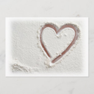 Beach Sand Heart Save the Date