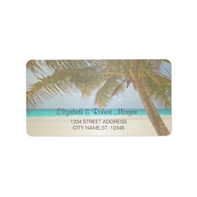 Beach ,Sand ,Palms  Label (Front)