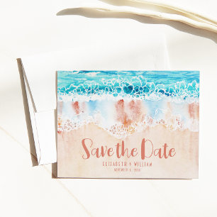 Beach Sand Save The Date Postcard