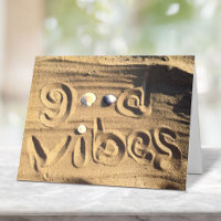 Beach Sand Seashell Photo Good Vibes Quote Fun