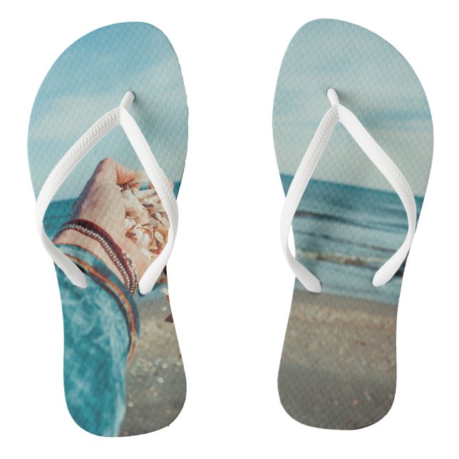 Beach Sand & Seashells Thongs (Footbed)