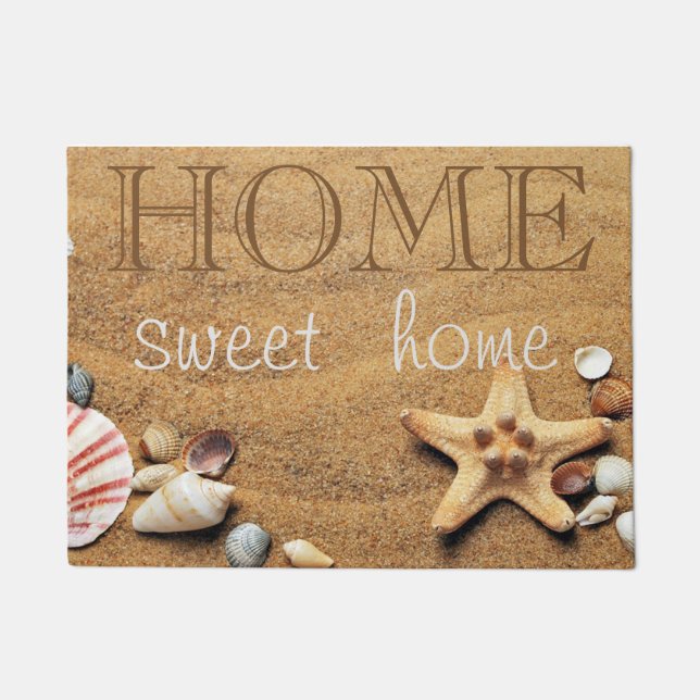 Beach,Sand, Seastar,Seashell  ,Home Sweet Home Doormat (Front)
