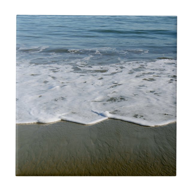 Beach/Sand/Waves Ceramic Tile (Front)