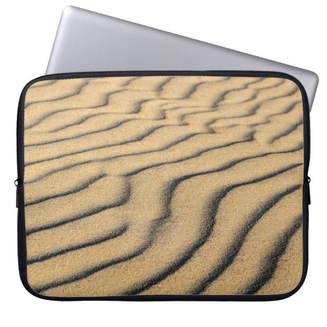 Beach sand waves sand dunes sandy laptop sleeve (Front)