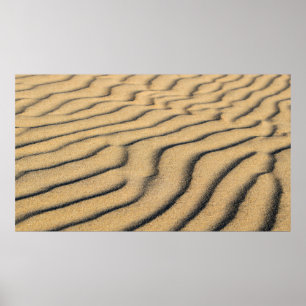 Beach sand waves sand dunes sandy poster