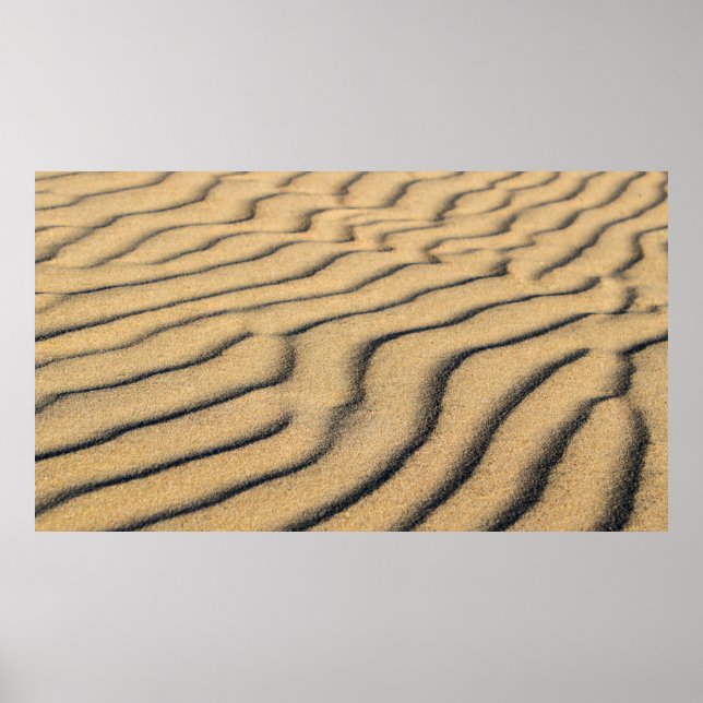 Beach sand waves sand dunes sandy poster (Front)